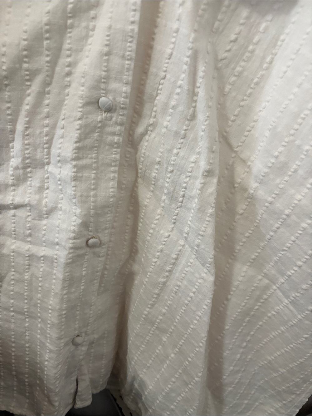 Lauren Conrad White Eyelet Blouse with Embroidered Peter Pan Collar - Picture 5 of 5